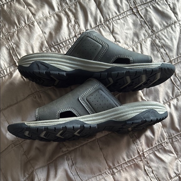 Ozark Trail Men's River Slide Black and Gray Comfort Slides - Picture 6 of 10